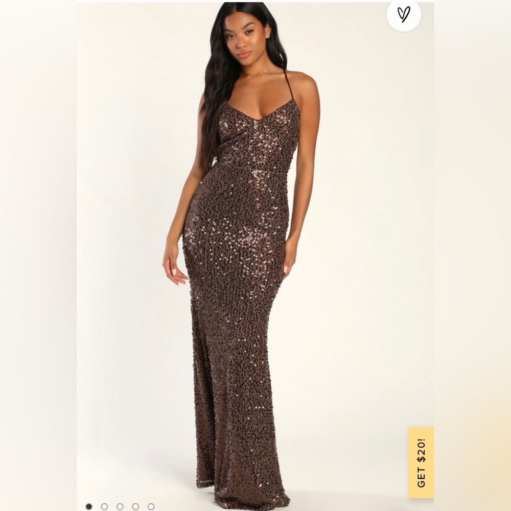 Beautiful maxi formal sequin dress